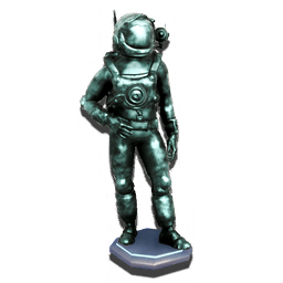 Silver Astronaut Statue