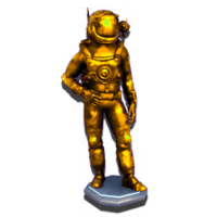 Gold Astronaut Statue