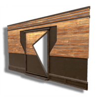 Timber Angled Door