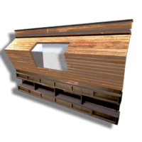 Extruded Timber Small Window